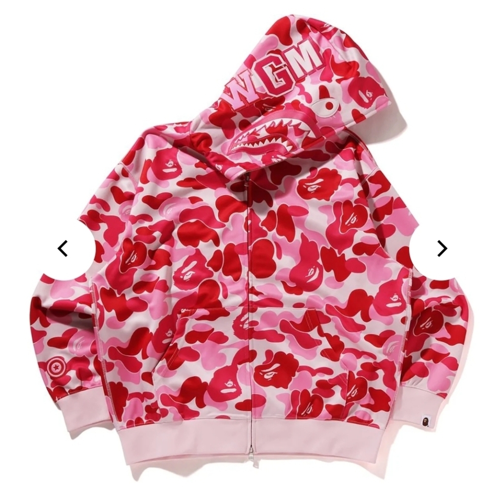 A bathing ape ABC camo shark hoodie sz M NEW